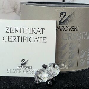 1994 Endangered Species Edition Swarovski Silver Crystal Mini Panda7611 W/Box 78